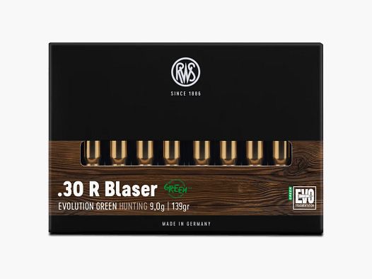 AMUNICJA KULOWA RWS .30 R BLASER EVOLUTION GREEN 9,0G