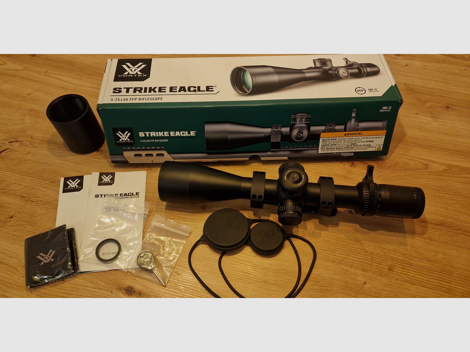 *GARANTIE* Vortex Strike Eagle 5-25x56 FFP MRAD inclusief Vortex Pro Mount