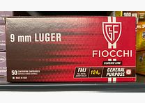 1000 colpi Fiocchi 9mm Luger 9x19 124gr. FMJ     www.waffenhandel-kraus.de in Lauf presso Norimberga
