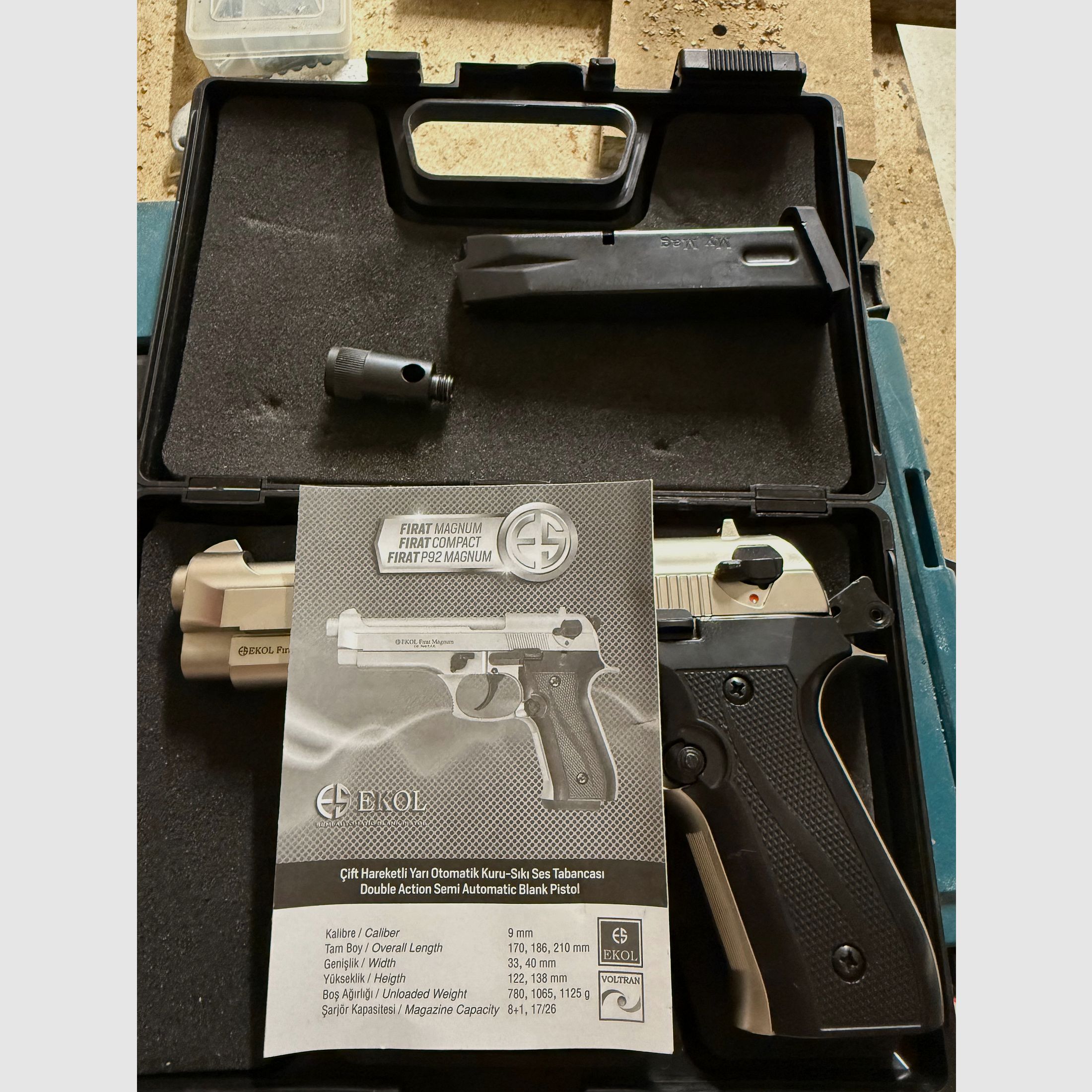 Firat Ekol 9mm PAK + 200 Schoten (Beretta-namaak)
