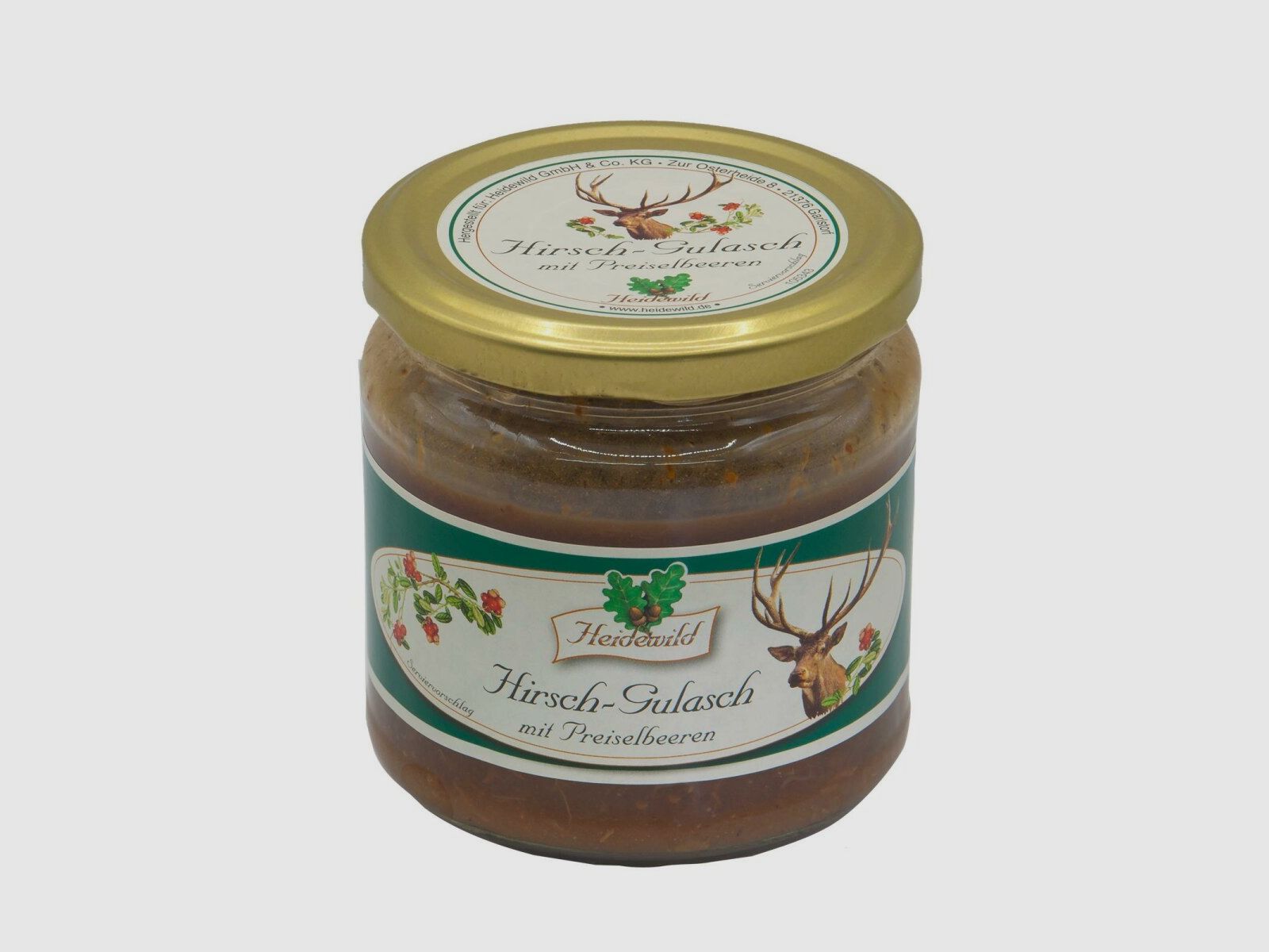 Heidewild Hirsch-Gulasch mit Preiselbeeren