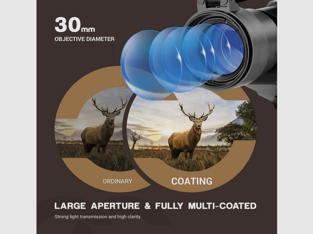 ESSLNB 30mm Red Dot - Red dot sight for Picatinny - Dot reticle - red/green