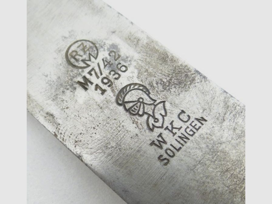 Oryginalny nóż do jazdy HJ z mottem z Wk2 RZM M7/42 1936