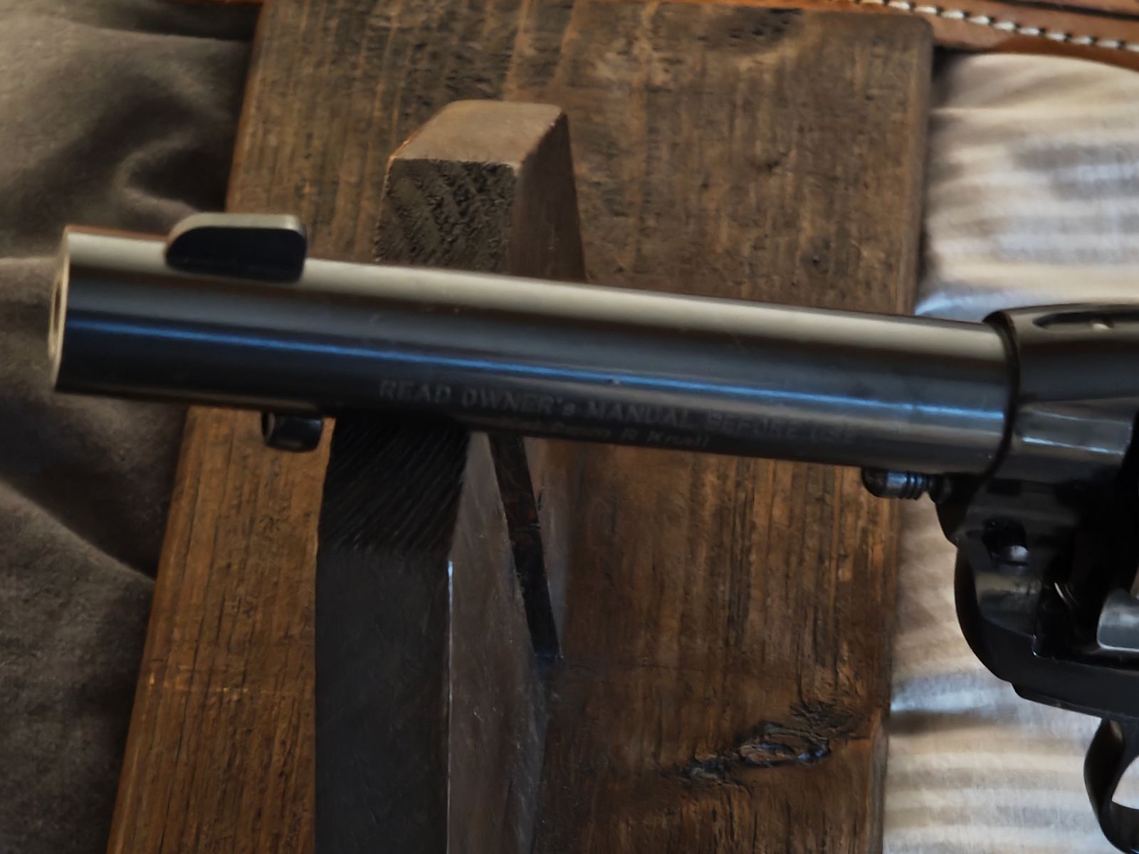 Weihrauch Western Single Action (SAA) revolver with the PTB 788 with white grip panels