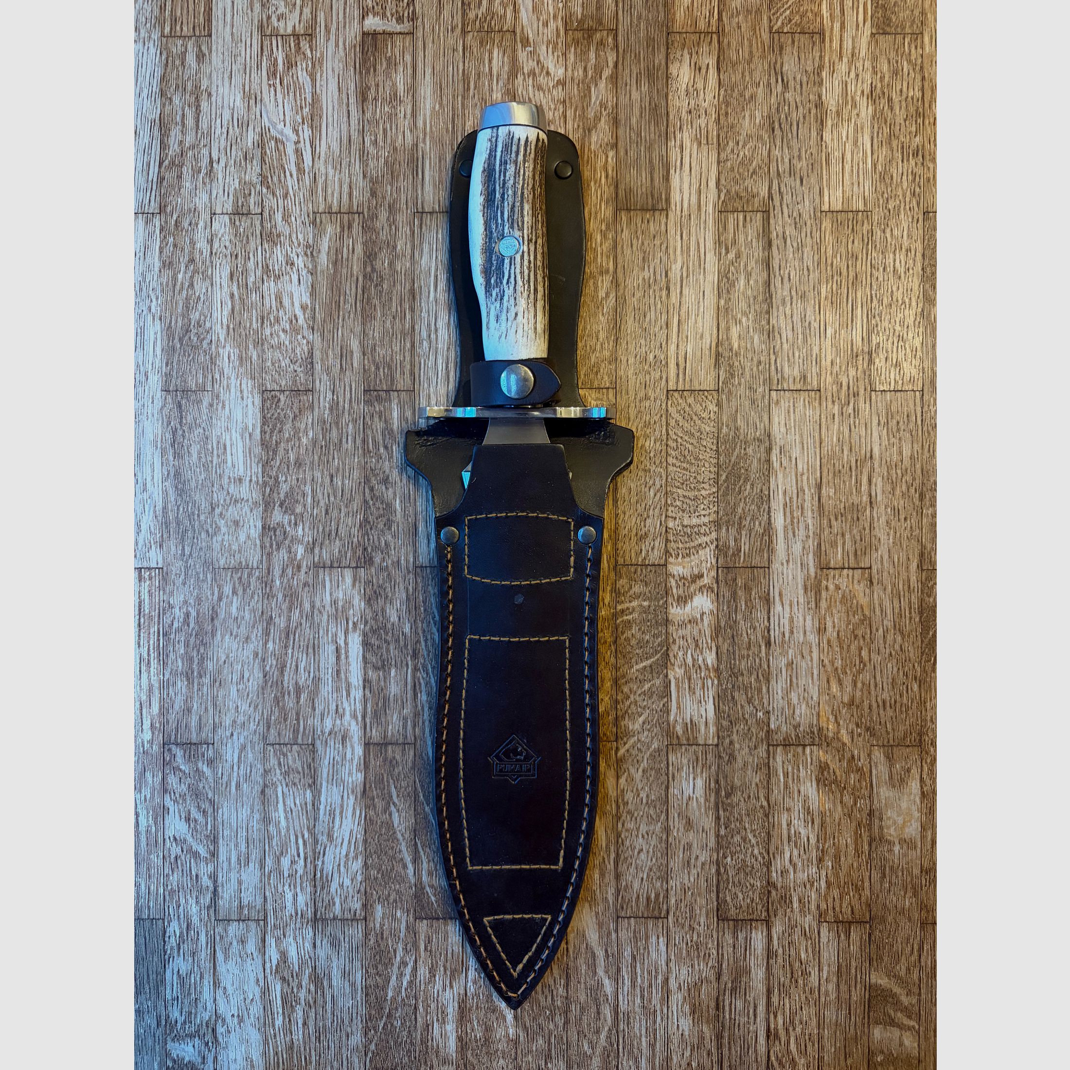 PUMA IP Catcher II Stag cuchillo de caza Bowie cuchillo de doble filo