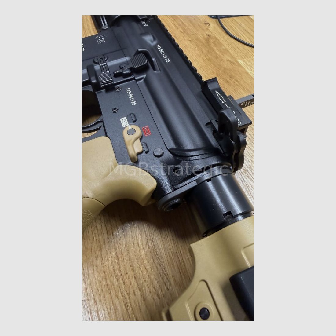 Heckler & Koch MR223 A3 Slim-Line 11" Lauf - halbautom. Büchse .223Rem MGBs Sondermodell black/RAL Edition inkl. Schalldämpfer B&T AG Print X RBS I Compact QDN 223 FDE - flow through - zivile Version HK416 / G95K / G38 G95A1 / G95KA1 / mit Upgrades