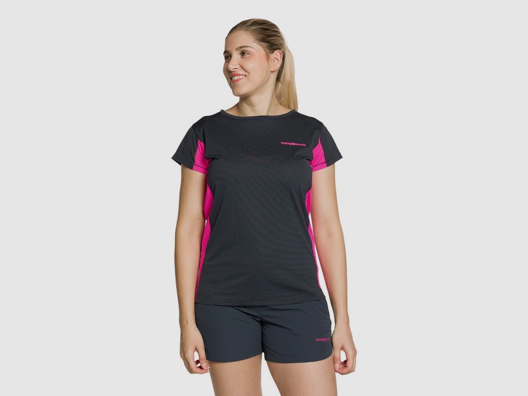 Trangoworld T-SHIRT RUENTE ANTHRACITE/ROSE, image 1 sur 3