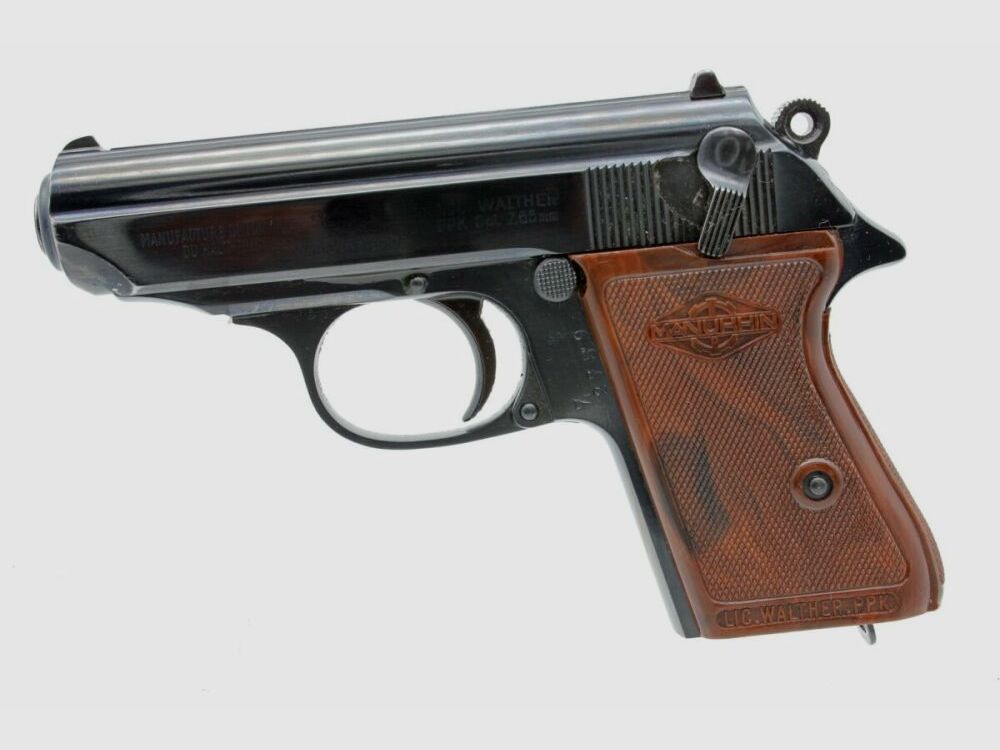 Walther armi sportive e per autorità Manurhin PPK calibro 7,65 impugnatura in acciaio top