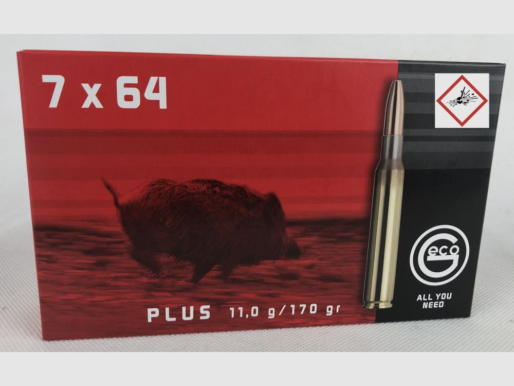 Geco Plus cartuccia da caccia cal. 7X64 TM 170gr