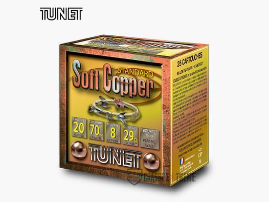 25 Patronen TUNET Soft Copper 29Gr Kal. 12/70 Nr. 8