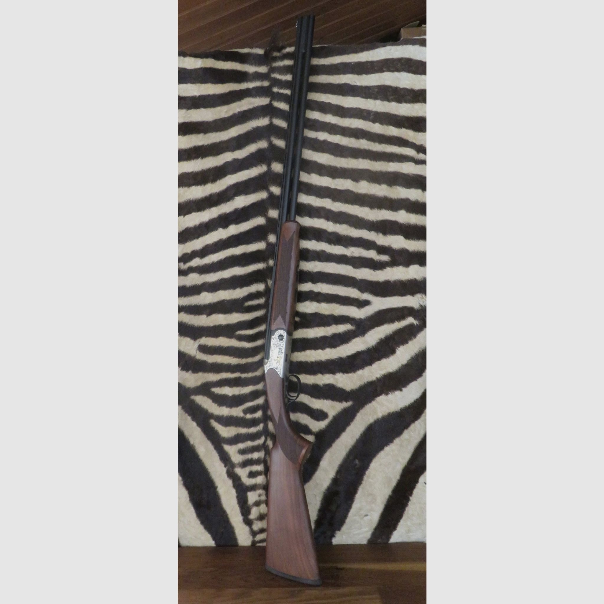 HUGLU Eagle Gravé Flinte Kal.410 Läufe 71 cm 1/4 1/2 – Waffenkoffer, Bild 1 von 12