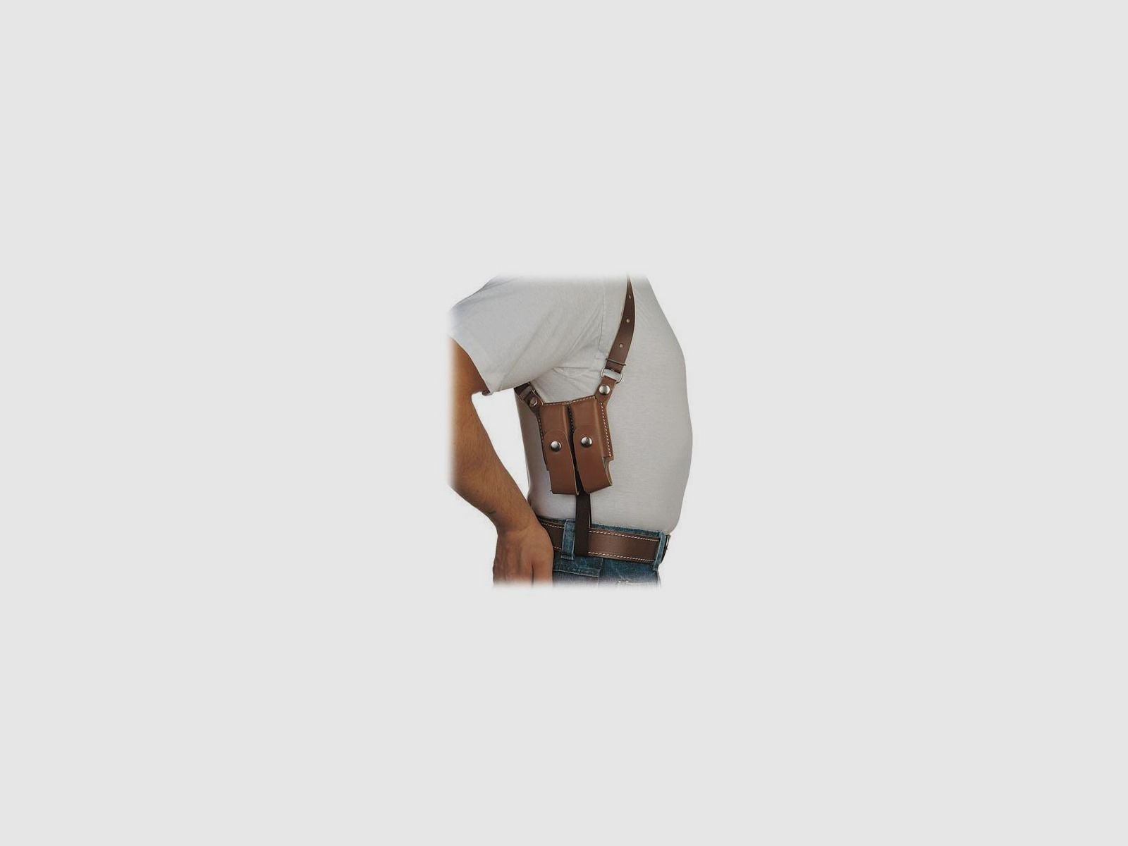 Sickinger Schulterholster System TWIN Box Schwarz 9 mm Para, 45 ACP single row