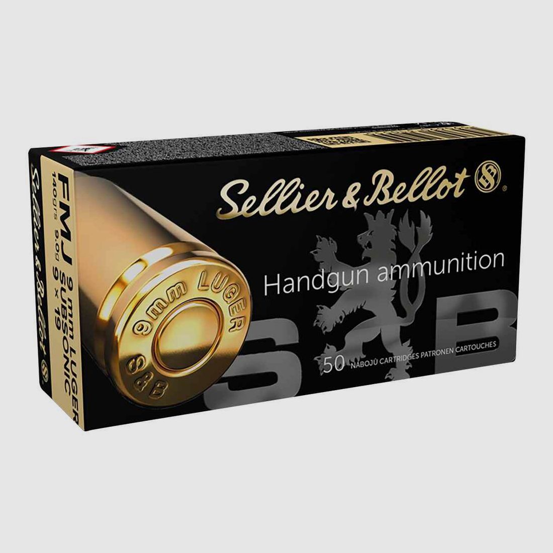 9 mm Luger Vollmantel Subsonic 9,0g/140grs. Sellier & Bellot