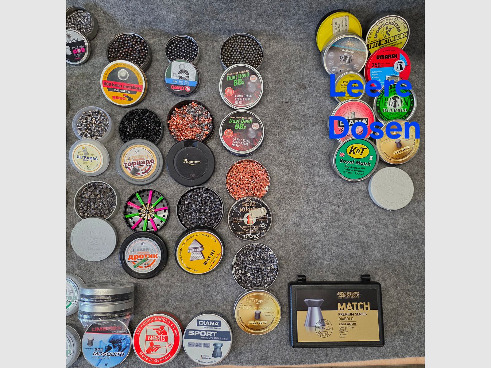 11kg !!! Konvolut Diabolo 4,5mm Kugeln Munition  Federdruck Gas Co2 Luftgewehr Luftpistole Match