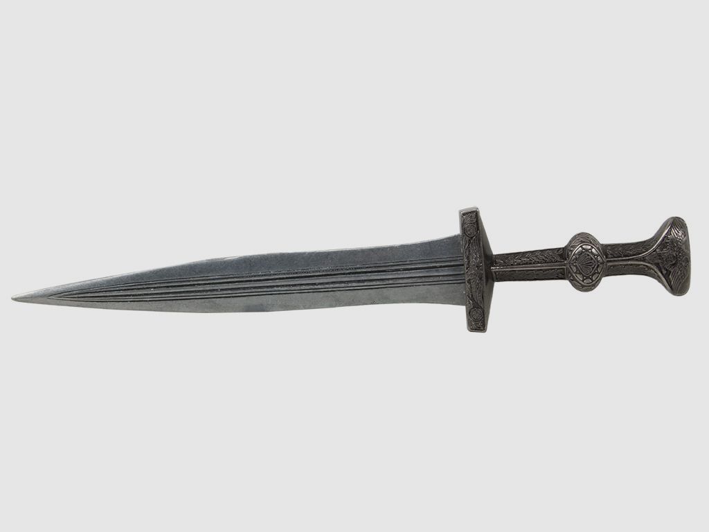 Deko RĂ¶mischer Dolch der Julius-CĂ¤sar-Zeit 1. Jahrhundert v. Chr. GesamtlĂ¤nge 40 cm