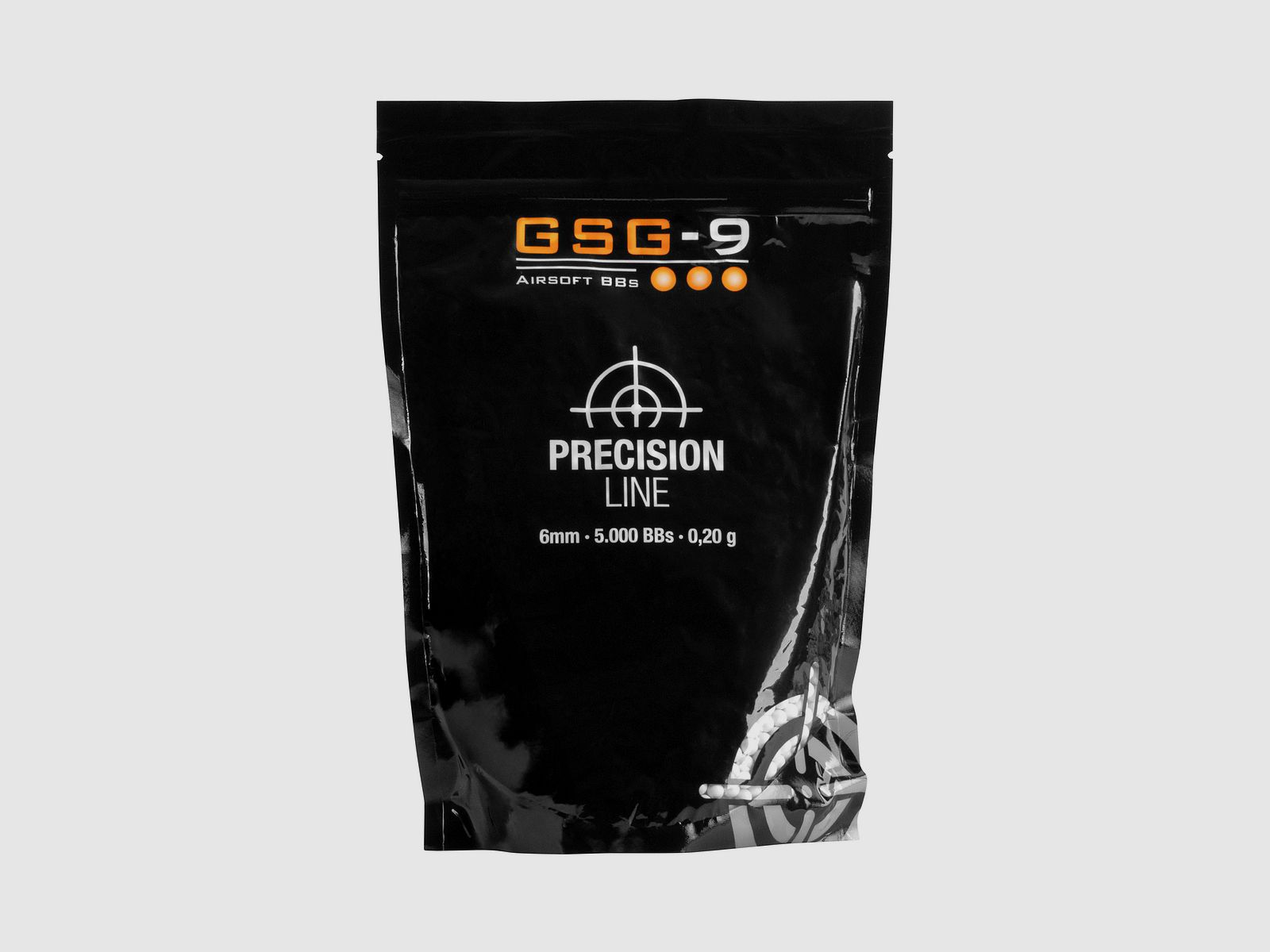 GSG-9 Precyzyjna Linia 6mm BBs Białe 0,20 g 5.000 sztuk
