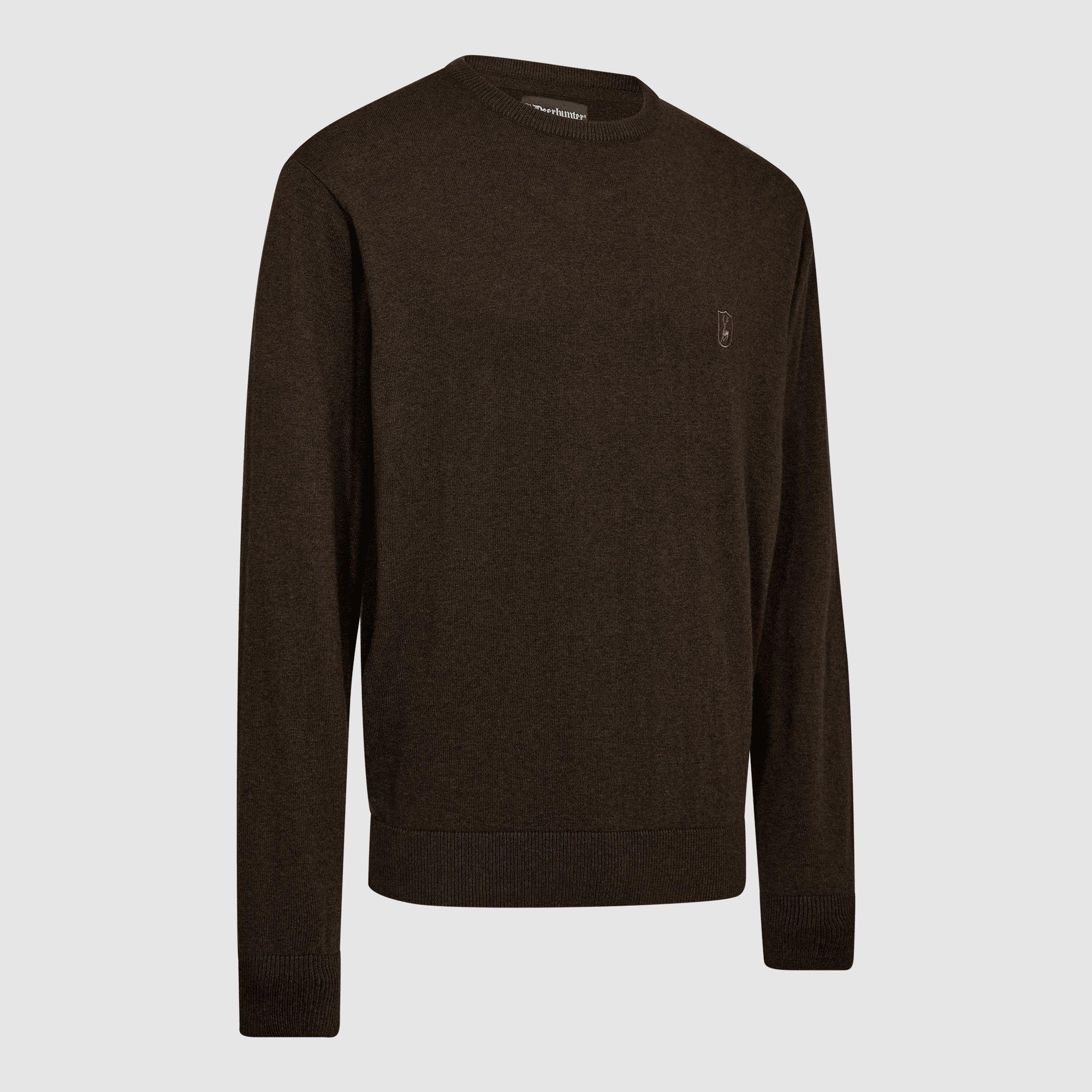 Deerhunter Harrington O-neck Knit Brown melange XL