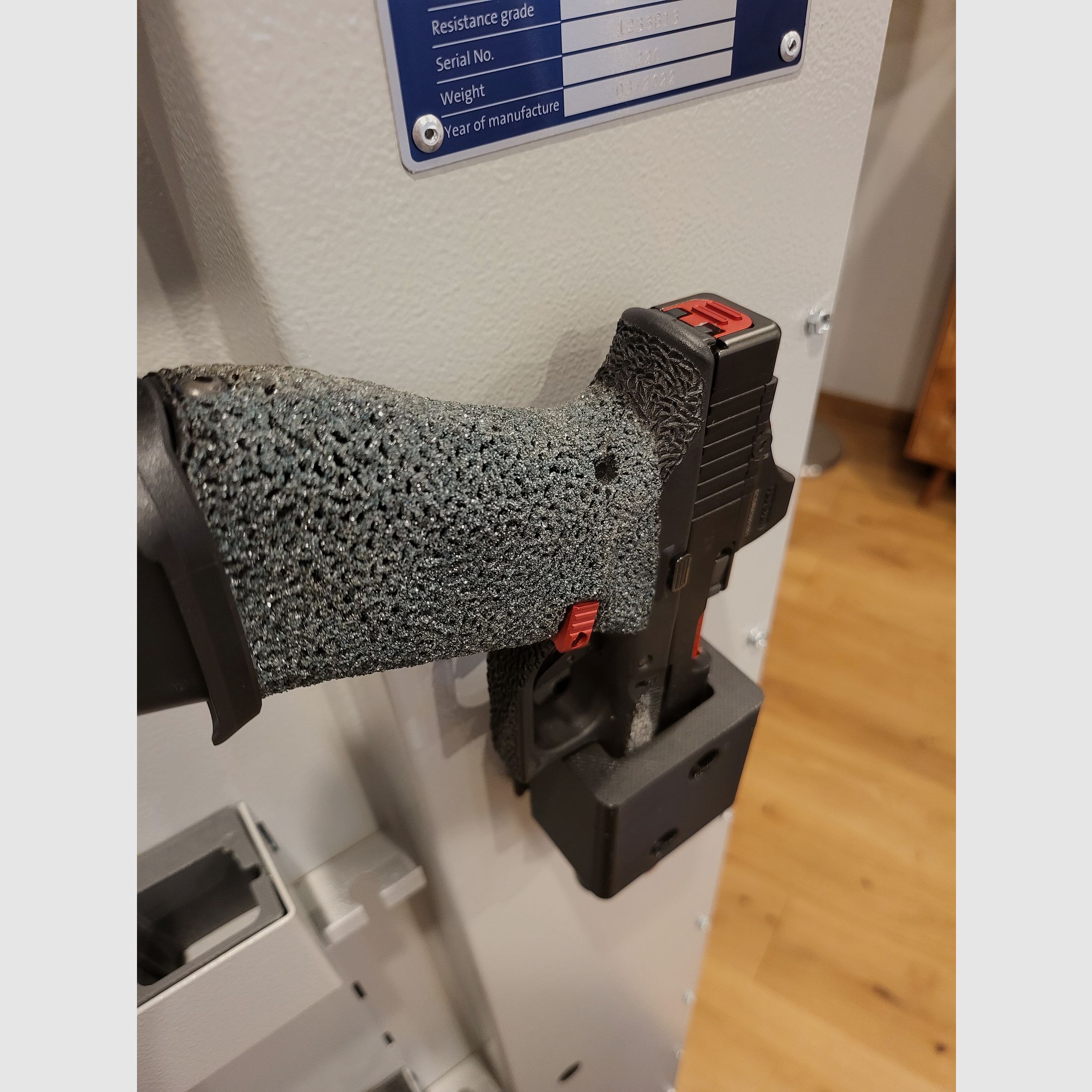 Pistole KURZWAFFE Halter universal Waffenschrank Organizer Magnet rutschfest