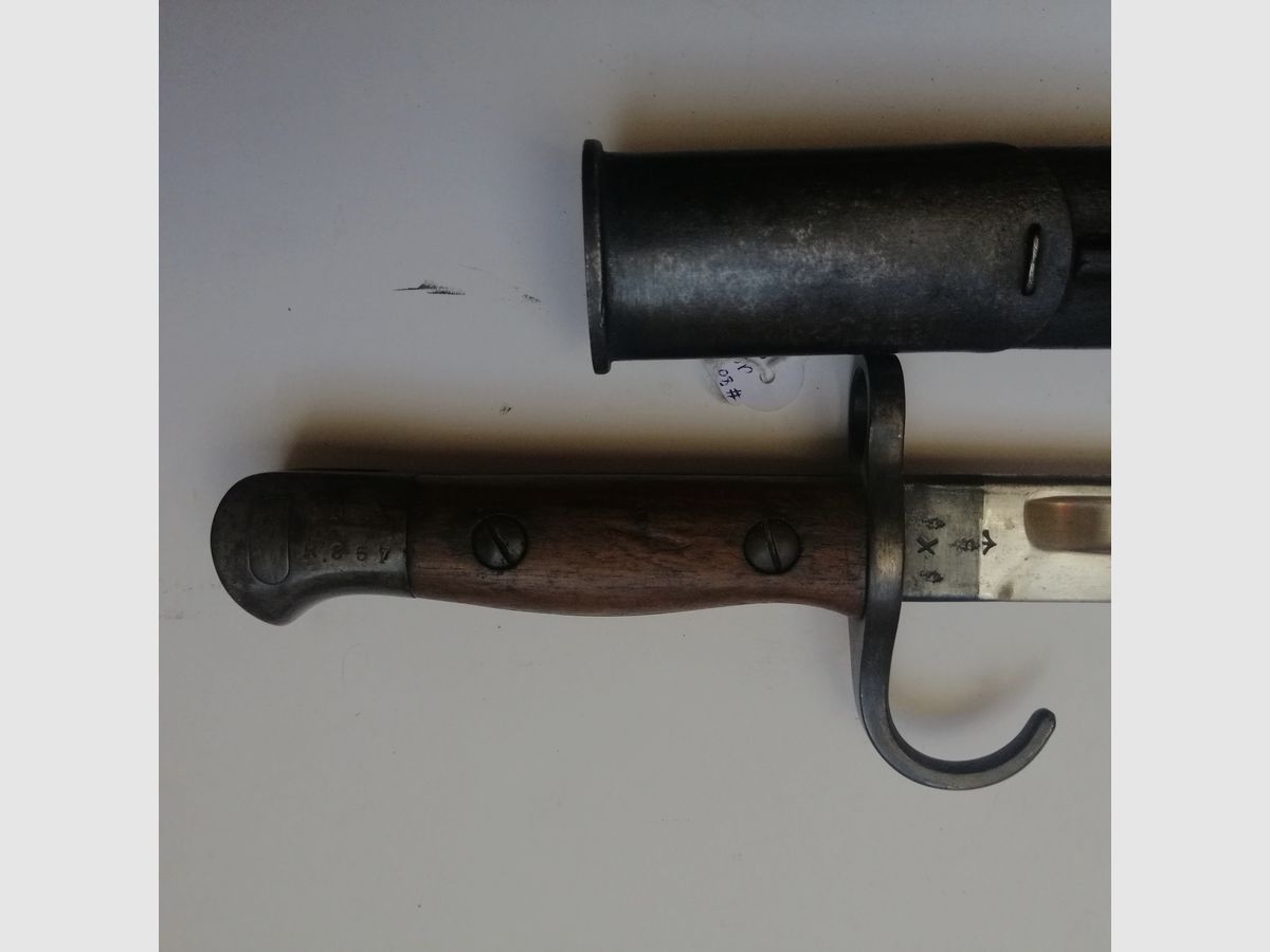 Rzadka brytyjska bagnet 1907 quillon pochwa typ 1 – Chapman – Royal Inniskilling – Bagnet 1907 quillon JAC MkI, zdjęcie 12 z 26