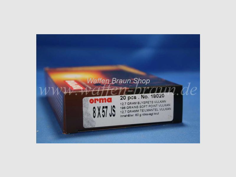 NORMA 8X57 JS VULKAN 12,7G 196GR 20 Stück