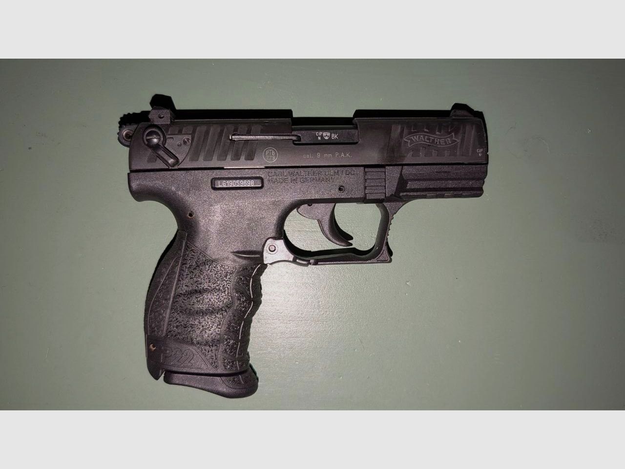 Walther P22Q 9mm P.A.K. mit der PTB 778, Bild 2 von 2