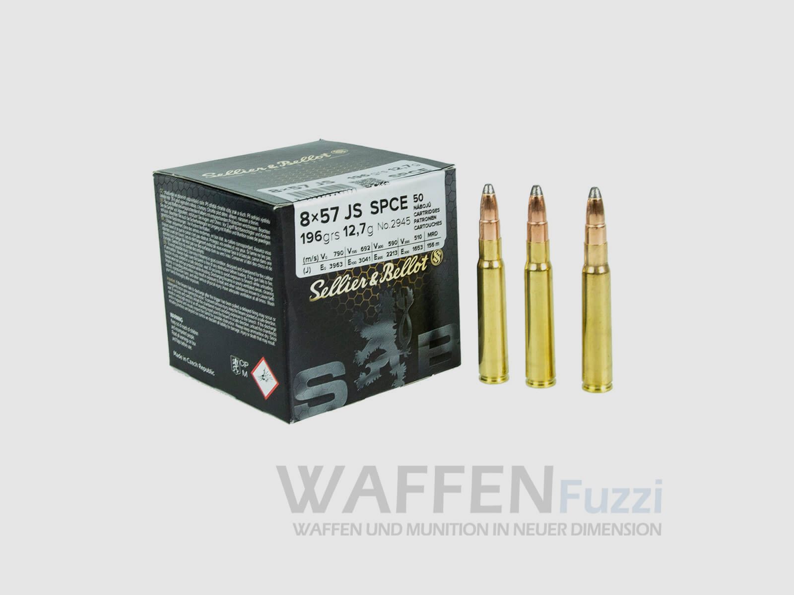 S&B 8x57 IS Teilmantel 196grs 50 Schuss