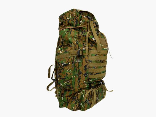 OpTacs Outdoor Trekking Rucksack 80L Molle Digital Camo Grn