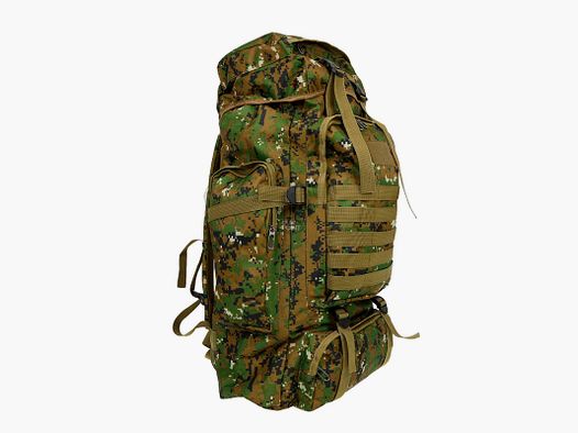 OpTacs Outdoor Trekking Rucksack 80L Molle Digital Camo Grn