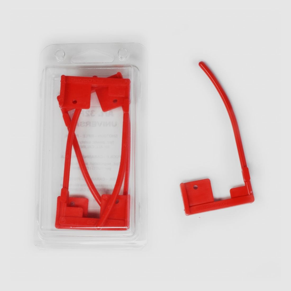 5etta safety flag, red, universal rifle 5-pack