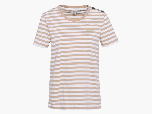 BARBOUR T-Shirt Ferryside Striped Toast