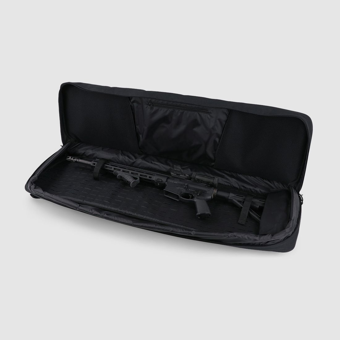 Winter Guncases Waffentasche Tactical 110 cm – Laser-Cut MOLLE, Rucksacktragesystem, 1000D Nylon (Night)