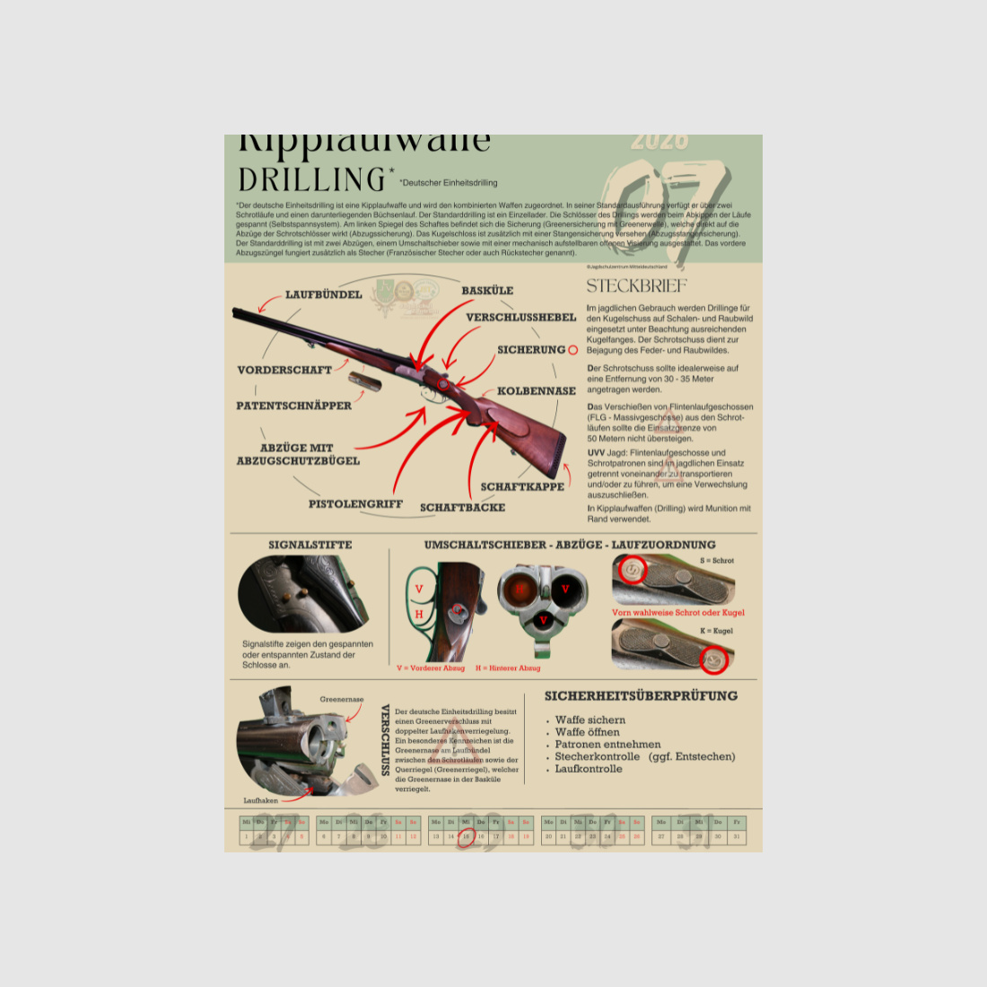 Annual Calendar 2026 Collector's Edition "Long and Handguns"