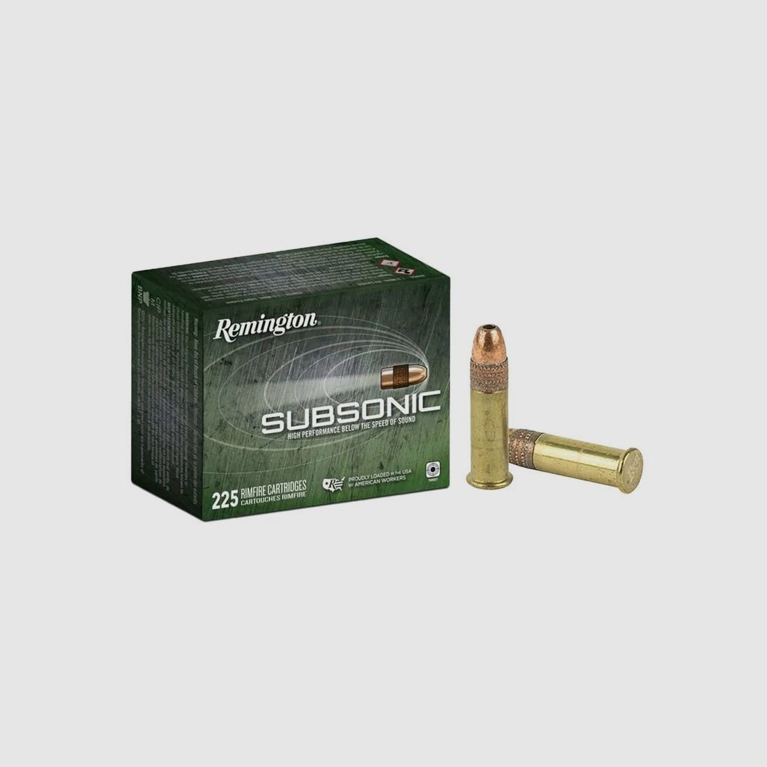 Remington Subsonic Rimfire .22 LR 40GR CPHP 225 cartucce