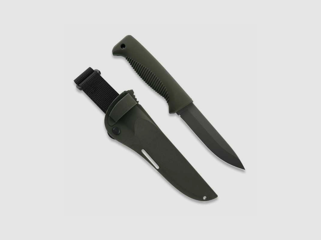 Peltonen Knives M07 Ranger Puukko Sissipuukko FJP141 Cerakote OD Beschichtung Kunststoffscheide grün OD