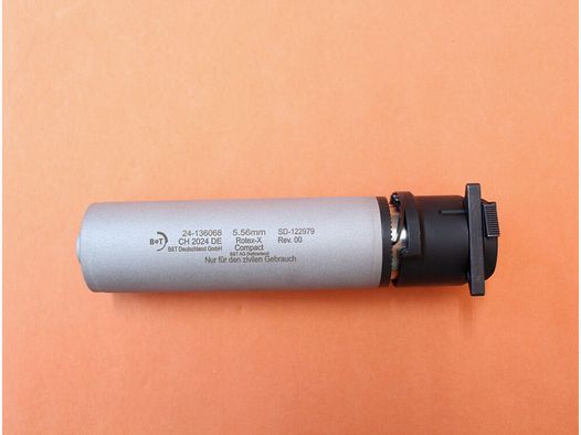 B&T - Brügger & Thomet Schalldämpfer .223 B&T Rotex-X Compact (SD-12297) Edelstahl (Inconel/ Thermax) QD-Verschluss NATO