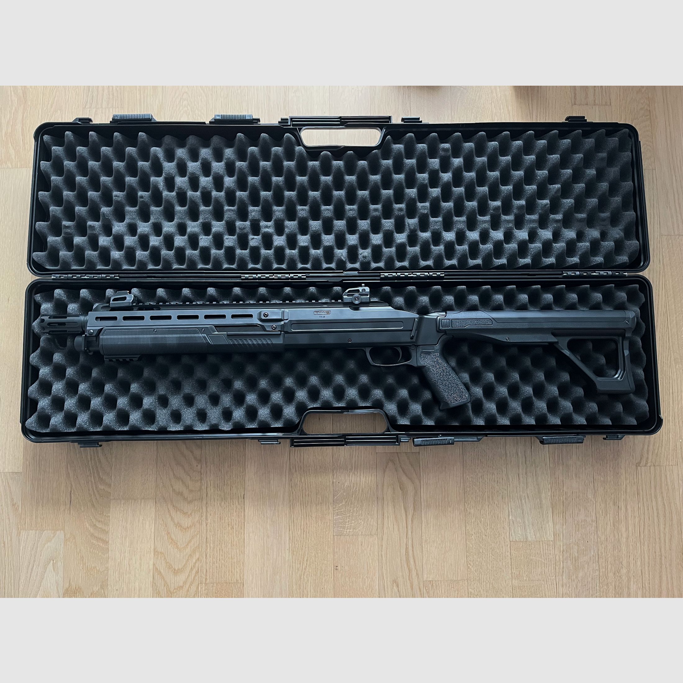 Umarex T4E TX 68 pump-action rifle in caliber .68 including case