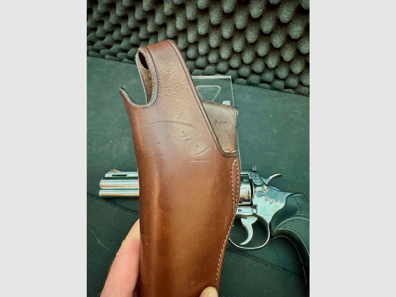 Brian C. Foster, sneltekenholster, riemholster, 357Mag, 6 inch, LINKS