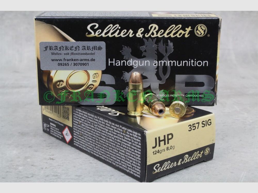 Sellier&Bellot .357 SIG JHP 124gr. 8,0g 50 Stück Staffelpreise