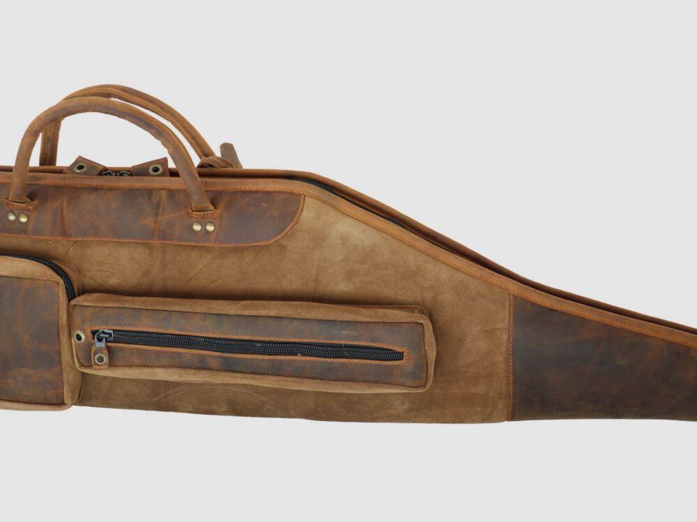 Nobil Hunting Leather Case 120cm in brown, hand-stitched