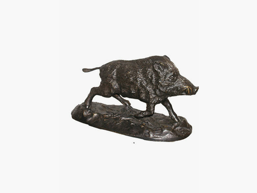 Lovergreen Bronzestatue Motiv laufender Keiler