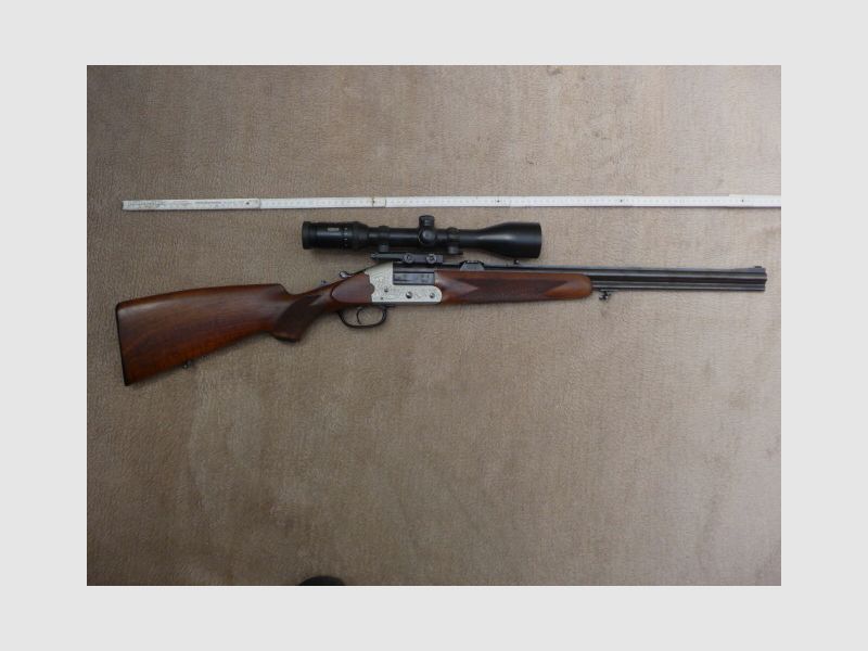 Heym Bockbüchsflinte 22 SZ, .243 Winchester i 20/76, ZF Meopta 3-12x50, Absehen 4 Leuchtpunkt