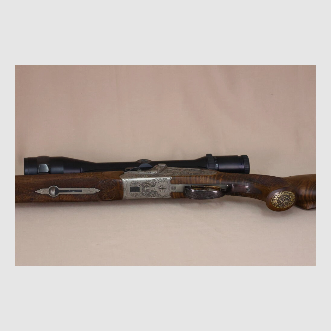 Heym 35 double rifle // side lock // left-handed stock // Fortner