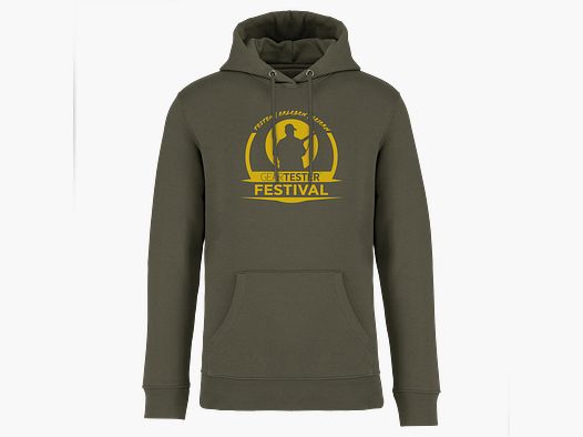 Geartester Festival Bio Hoodie, large logo