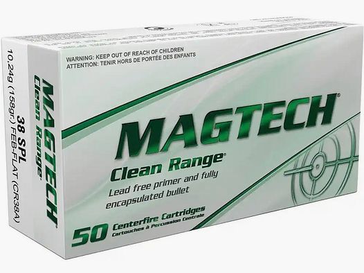 .38 Special FEB flat nose Clean Range 10.2g/158grs. Magtech