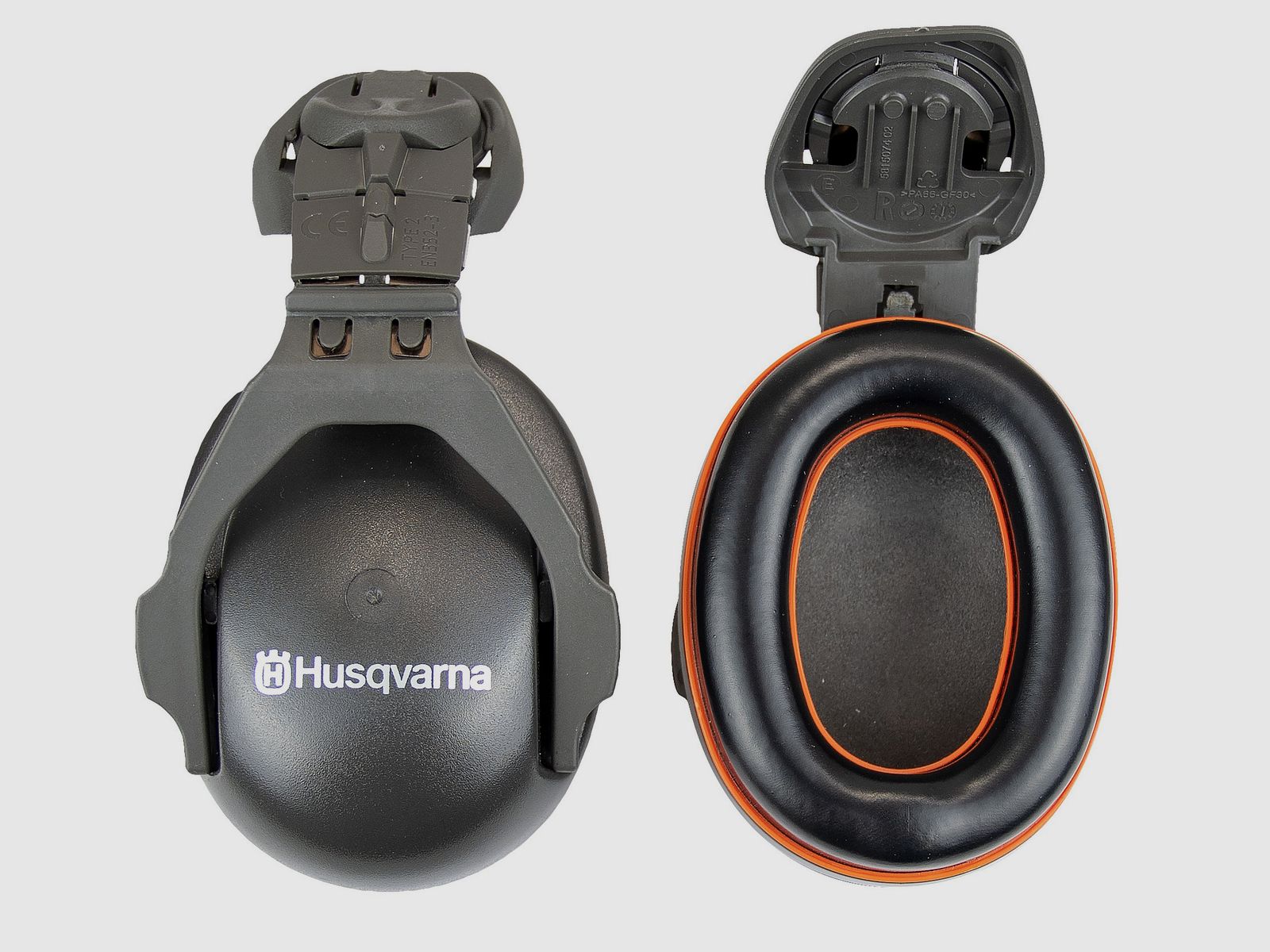 Husqvarna hearing protection with clip-on for technical helmet combination