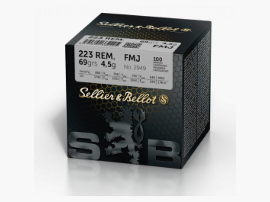 223 Remington S&B FMJ 69gr VE100