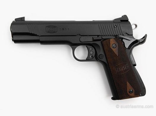 Mauser 1911 Schwarz, Kal. .22lr, Walnuss Griffschalen