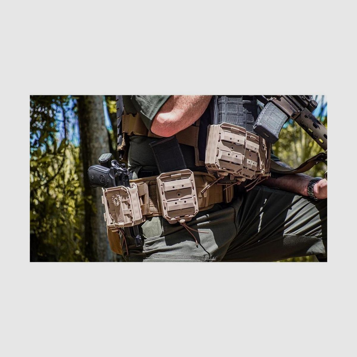 T.A.C.S. Universal Bungy Modular Holster L/AUTO Coyote Tan