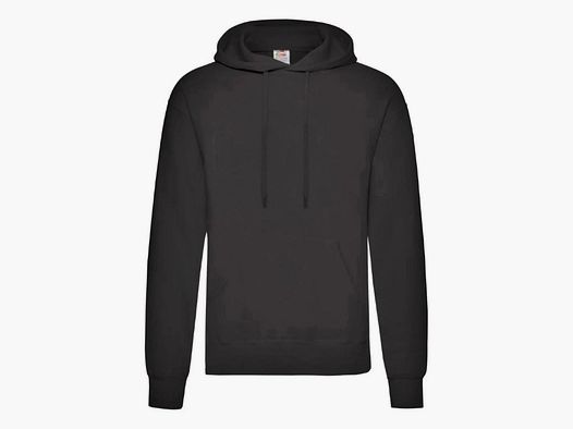Fruit Of The Loom Classic Hooded Sweatshirt - Zwart / S Heren