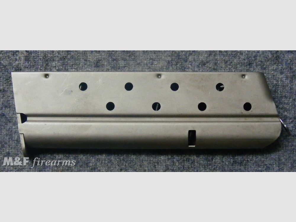 US Magazin für Colt 1911, nickel. Kaliber 9 x 19 Parabellum